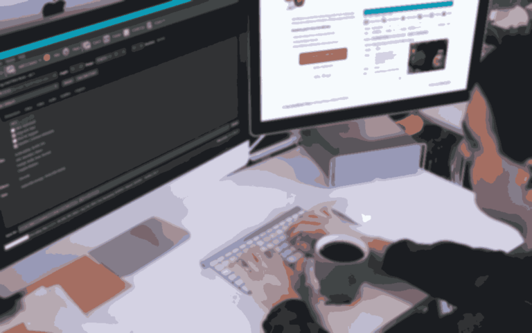 Grafisk fremstilling af person der komprimerer videoer med programmet Handbrake.