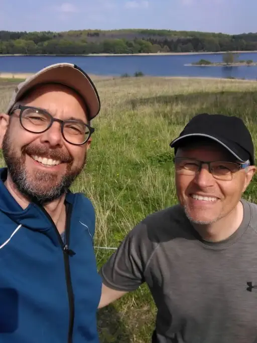 Lars og Bjarne ved Tystrup Sø